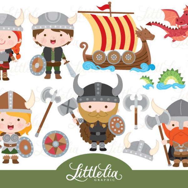 Viking clipart - sea clipart -  17038 (Including black and white clipart/ line art)