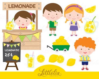 Lemonade clipart - Summer clipart - Lemon clipart - 15016