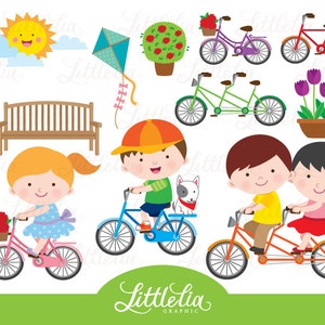 Sweet Ride - Spring Ride Clipart - Bicycle Clipart - 15086 - Etsy