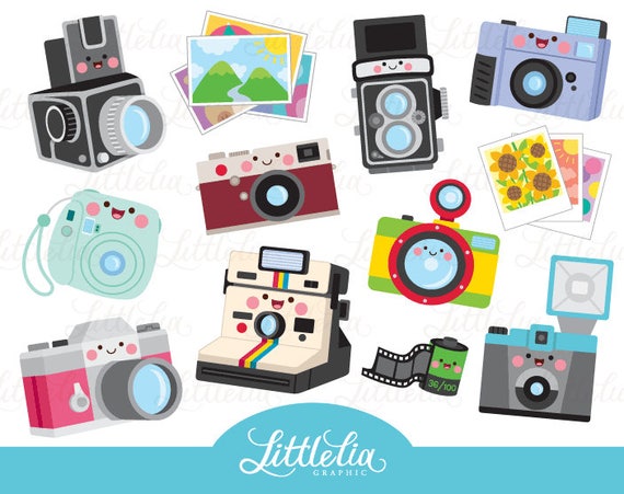 Camera kawaii clipart - camera clipart - 17048