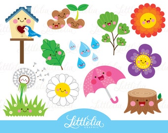 Primavera kawaii imágenes prediseñadas - imágenes prediseñadas de primavera - 17003