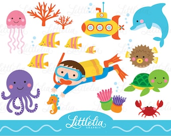 Clipart sott'acqua - mare amico clipart - clipart pesce - delfino archivio 14038