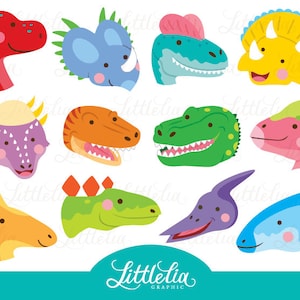 Dinosaur head - dino face clipart - 17014