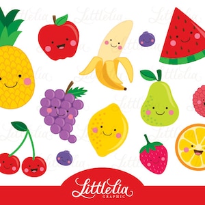 Fruit clipart - Cute fruit clipart - 15064