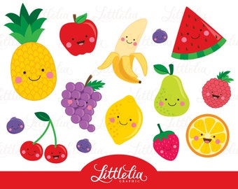 Fruit clipart - Cute fruit clipart - 15064