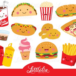 fast food clipart - food clipart - cute food - 15096