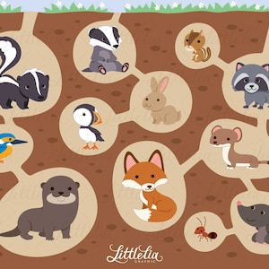 Clipart animal fouisseur - clipart animal bestiole - 22004 (y compris clipart noir et blanc / dessin au trait)