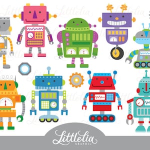 Cute robot clipart - Robots clipart - 15066