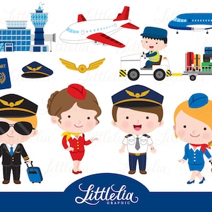Pilot clipart - airport clipart - 16101