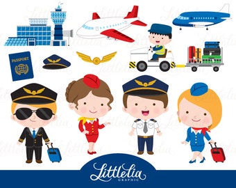 Pilot clipart - airport clipart - 16101