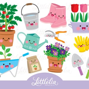 Garten-Kawaii-Clipart - Garten Frühling - 17001