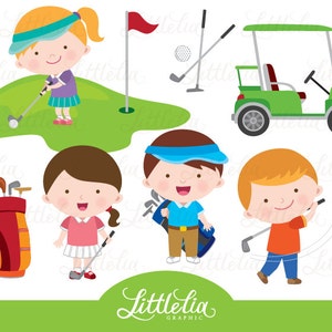 Golf clipart - playing golf clipart - 15105