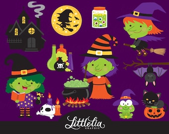 Scary witch - halloween clipart - 16058