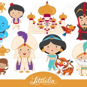Princess clipart - Aladdin clipart - Arabian night clipart - 15033