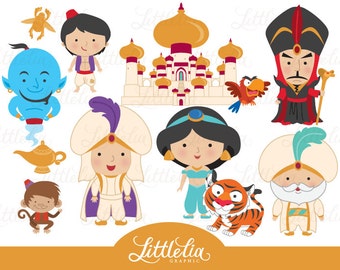 Princess clipart - Aladdin clipart - Arabian night clipart - 15033