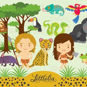 Welcome to the Jungle clipart set/ instant download - 14014