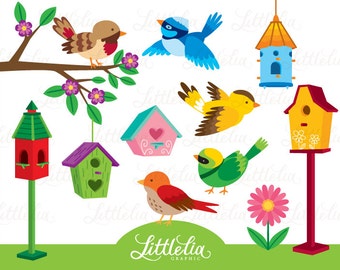 little bird clipart - Spring bird clipart - 15087