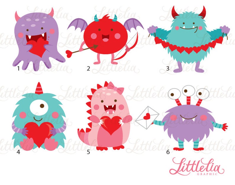 valentine monster clipart monster love clipart 15101 image 2