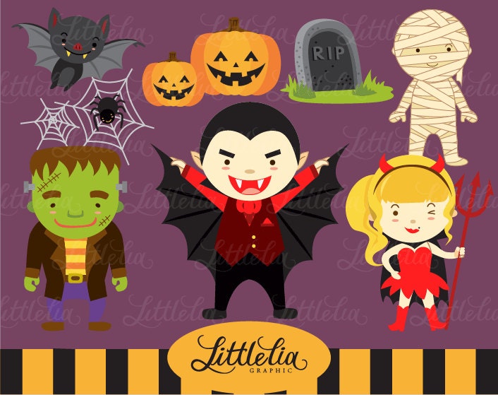 Trick or Treat Halloween Clipart Set/ Instant Download - Etsy