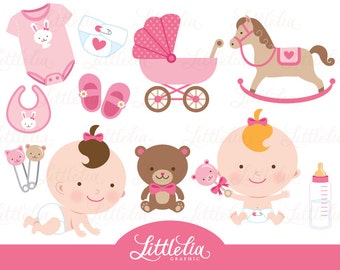 Baby girl clipart - baby clipart - 15018