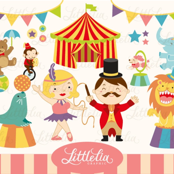 Zirkus Digital Clipart Satz / sofortige Download - 13002