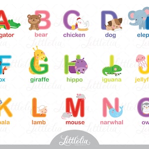 Alphabet animal clipart - 22001