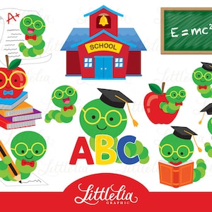 Bücherwurm Clipart - Studie Clipart - 16015