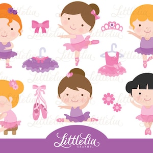 Ballerina clipart - Ballet dancer clipart - Cute ballerina - 15005