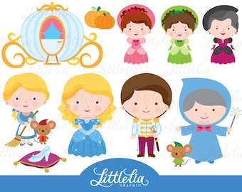 Clipart de Cinderela - clipart de princesa - 15032