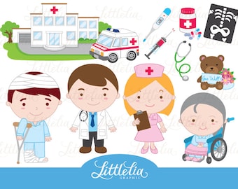 Doctor - Hospital - Clipart 14032 instant download