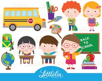 Back to school - Student clipart - 14034 Instant download