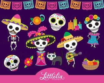 Day of the Dead Clipart Dia De Los Muertos Clipart 17042 - Etsy Day of the Dead Clipart Dia De Los Muertos Clipart 17042 - Etsy