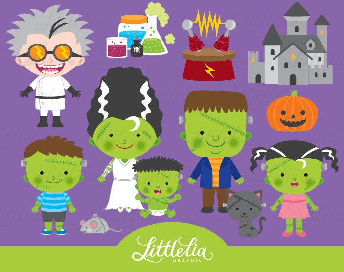 Rodzina Frankensteina-Halloween Family-16062 - Etsy Polska