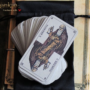 Cartas del tarot Genoves hechas a mano, 78 cartas, baraja completa