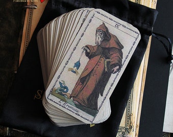 Large handmade Ancient Tarot of Lombardy Tarot Deck, 78 cards