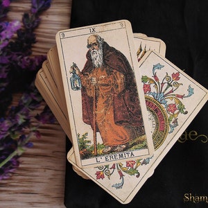 Handmade Italian tarot cards deck, 78 cards