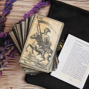 Handgemachtes antikes italienisches Tarot Kartenspiel, 97 Karten