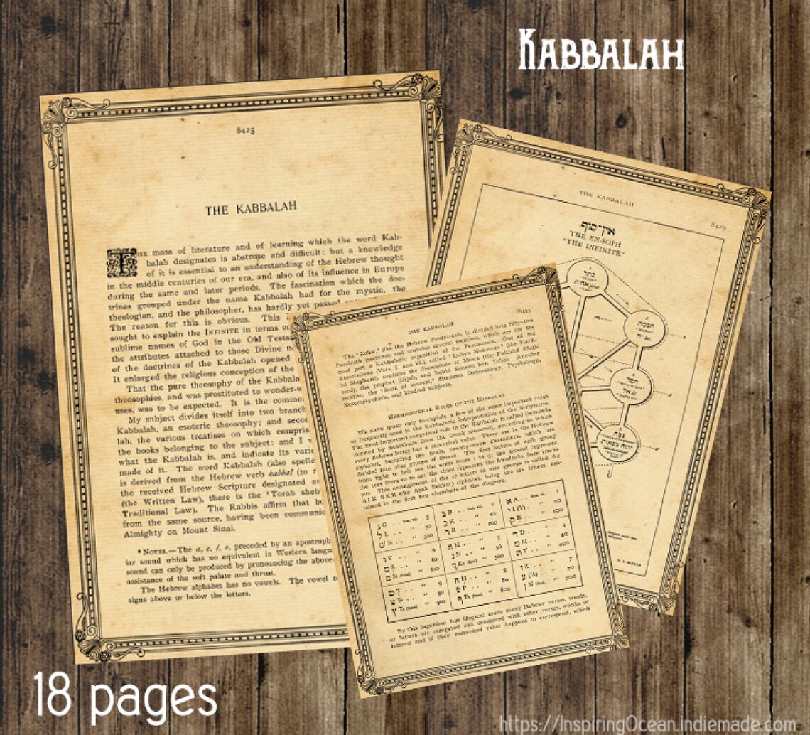 Kabbalah Instant Digital Download, Printable, 26 Pages Download - Etsy