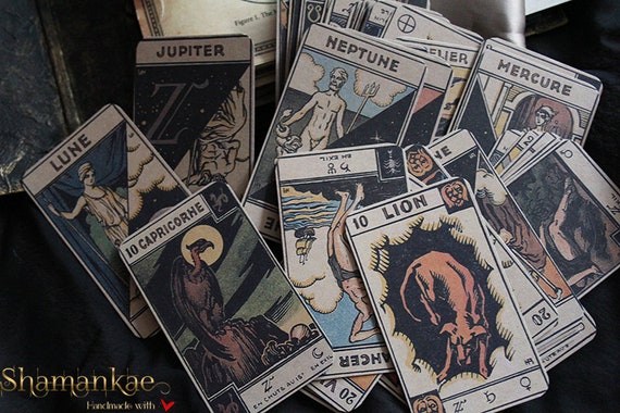 Handmade Vintage Astrologique Tarot, 48 Cards - Etsy