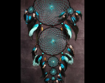 Large 116cm Dreamcatcher for Bedroom Wall Hanging | Large Dream Catcher | Native Style Feather Decoration | Spiritual Gift