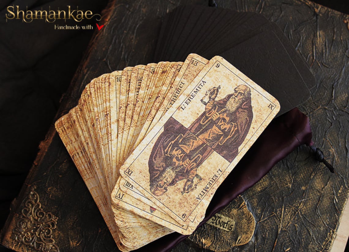 Handmade Antique Italian Tarot Cards 78 Cards Full Deck Etsy UK