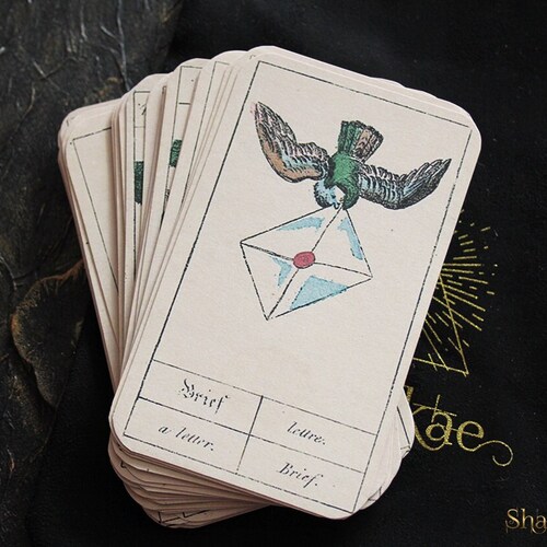 1896 Lenormand Tarotkort, orakelkortlek med 32 kort, fickformat, verktyg för häxspådom