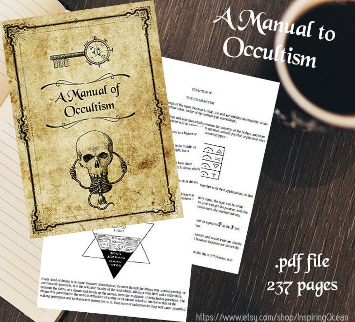 A Manual to Occultism Pdf Digital Download Book 237 Pages | Etsy
