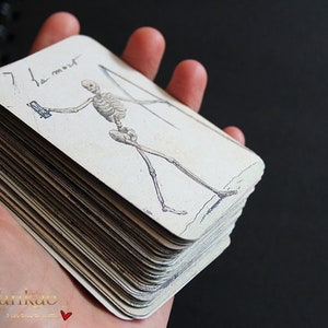 Cartes faites main, Jeu divinatoire révolutionnaire 1791, 66 cartes image 3