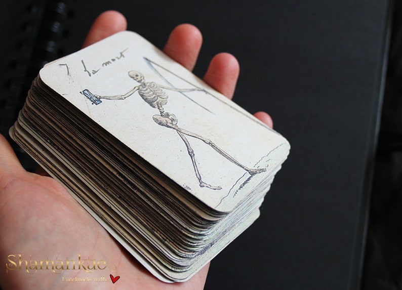 Cartes faites main, Jeu divinatoire révolutionnaire 1791, 66 cartes image 3