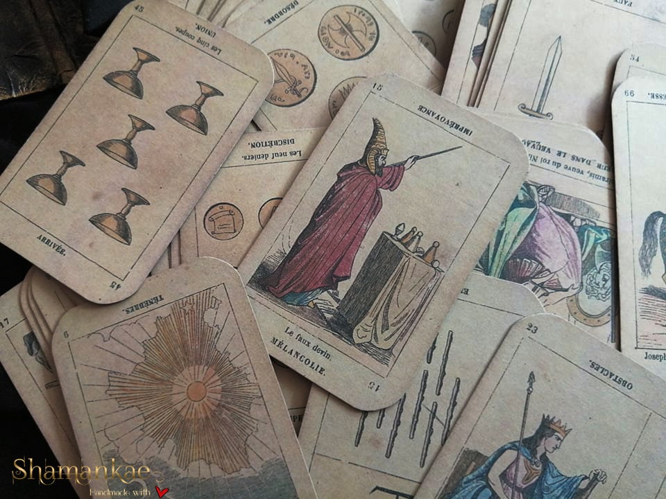 Cartes de tarot égyptien Grand Etteilla avec sac 78 - Etsy France