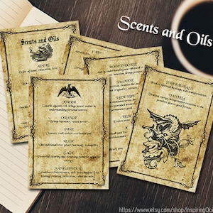 Descarga digital instantánea de aromas y aceites, imprimible