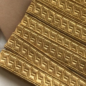 Beautiful Antique Gold Braid Trim. Circa Early 1900s. Metallic Thread. Passementerie!