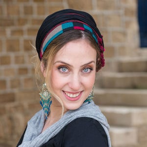 Lola P Soft Headband Tichel, Snood, Head Scarf, Head Covering, Jewish Headcovering, Scarf, Bandana, Apron