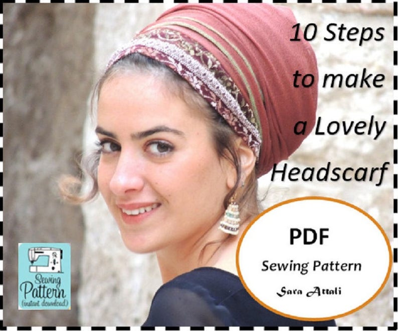 Wrap Headscarf Pattern How To Sew Your Tichel Hair Snood Head Covering